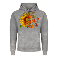 Cloud Rock sunflower and autumn leaves Vintage Hoodie - HRA Design Shop