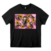 Black Baby elephant sunflowers kid's bottle Heavy Core Tee - Artiststas