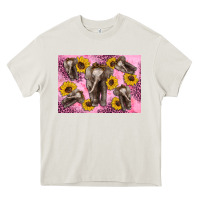Cream Baby elephant sunflowers kid's bottle Heavy Core Tee - Artiststas