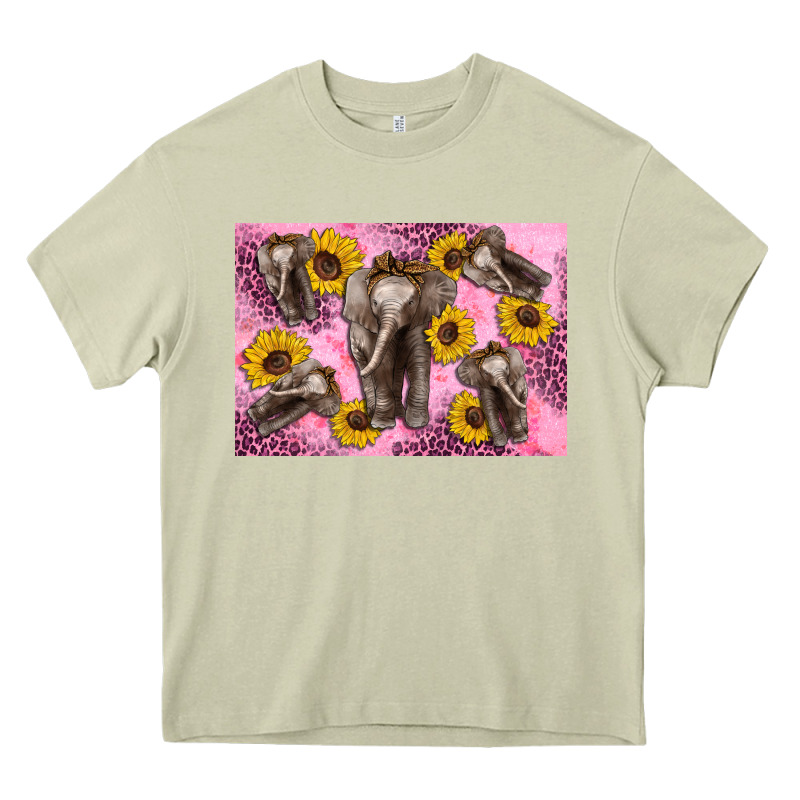 Baby Elephant Sunflowers Kid's Bottle Heavy Core Tee by Artiststas | Teevron