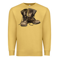 Antique Gold soldier veteran boots Premium Sweatshirt - MaliasSmallBusiness