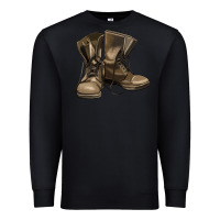 Black soldier veteran boots Premium Sweatshirt - MaliasSmallBusiness
