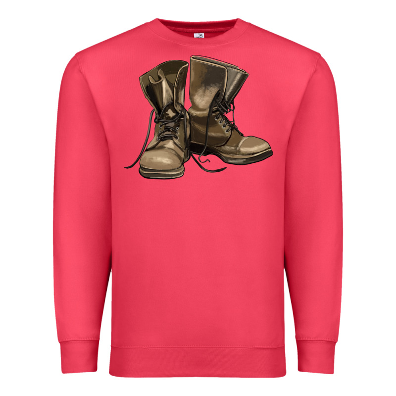 Soldier Veteran Boots Premium Sweatshirt by MaliasSmallBusiness | Teevron