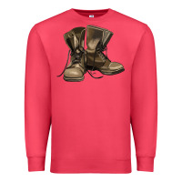 Cardinal soldier veteran boots Premium Sweatshirt - MaliasSmallBusiness
