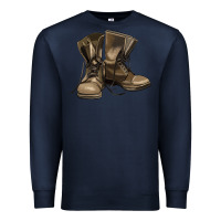 Navy soldier veteran boots Premium Sweatshirt - MaliasSmallBusiness