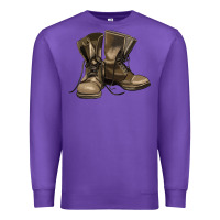Purple soldier veteran boots Premium Sweatshirt - MaliasSmallBusiness