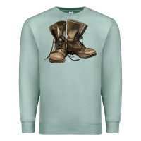 Seafoam soldier veteran boots Premium Sweatshirt - MaliasSmallBusiness