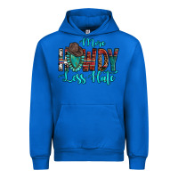 Cobalt Western More Howdy Less Hate Cowboy Hat Gemstone Urban Hoodie - HowdyJamesFarm