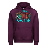 Mauve Wine Western More Howdy Less Hate Cowboy Hat Gemstone Urban Hoodie - HowdyJamesFarm