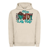 Pigment French Oak Western More Howdy Less Hate Cowboy Hat Gemstone Urban Hoodie - HowdyJamesFarm