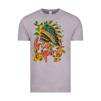 Vintage Zinc free spirit sunflower and indian headdress Vintage Tee - HRA Design Shop