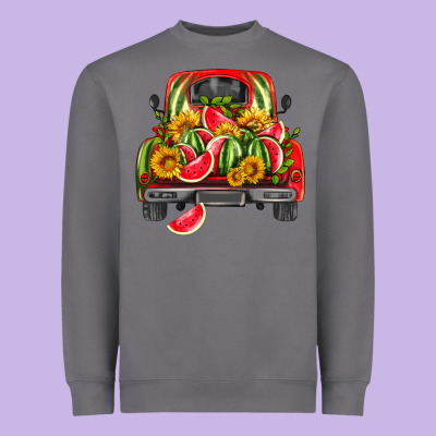 Watermelon And Truck Heavyweight Sweatshirt Designed By Hra Design Shop