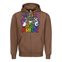 Chestnut gaymer pride Zipper Hoodie - MaliasSmallBusiness