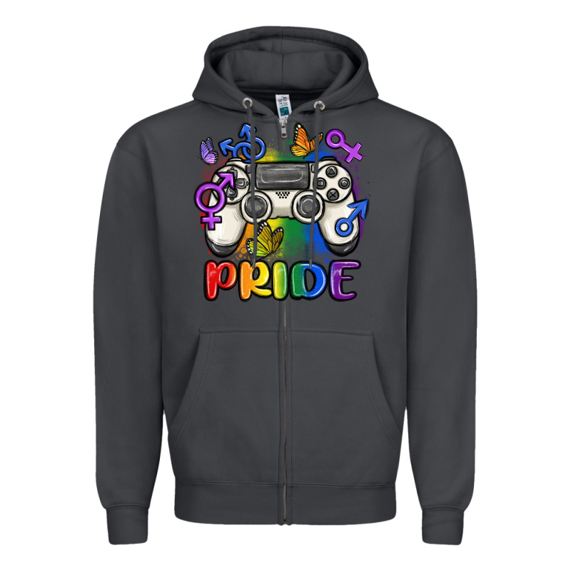 Gaymer Pride Zipper Hoodie by MaliasSmallBusiness | Teevron