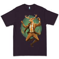 Plum happy deer Premium Tee - Unal Design