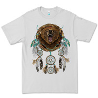 Dove Grey bear  native dreamcatcher Premium Tee - BarkalooDesign