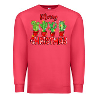 Cardinal Merry Christmas Cactuses Premium Sweatshirt - MaliasSmallBusiness