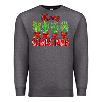 Charcoal Heather Merry Christmas Cactuses Premium Sweatshirt - MaliasSmallBusiness