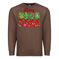 Chestnut Merry Christmas Cactuses Premium Sweatshirt - MaliasSmallBusiness