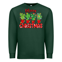 Sports Green Merry Christmas Cactuses Premium Sweatshirt - MaliasSmallBusiness