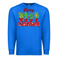 True Royal Merry Christmas Cactuses Premium Sweatshirt - MaliasSmallBusiness