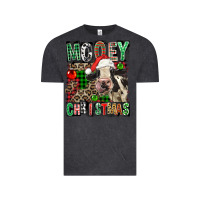 Vintage Black Mooey christmas Vintage Tee - FaDigitalArtStudio