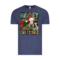 Vintage Denim Mooey christmas Vintage Tee - FaDigitalArtStudio