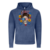 Vintage Denim American mom skull Vintage Hoodie - Neo Western