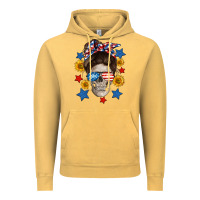 Vintage Mustard American mom skull Vintage Hoodie - Neo Western