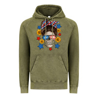 Vintage Olive American mom skull Vintage Hoodie - Neo Western
