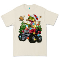 Bone Christmas T-rex With Monster Truck Premium Tee - MaliasSmallBusiness