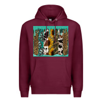 Burgundy western brushstroke tumbler Premium Hoodie - Jasminsmagicworld