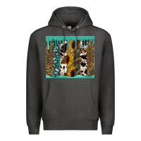 Charcoal Heather western brushstroke tumbler Premium Hoodie - Jasminsmagicworld