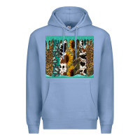 Colony Blue western brushstroke tumbler Premium Hoodie - Jasminsmagicworld