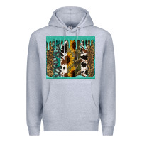 Heather Grey western brushstroke tumbler Premium Hoodie - Jasminsmagicworld