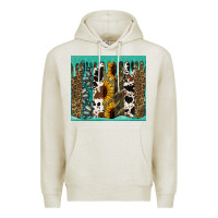Oatmeal Heather western brushstroke tumbler Premium Hoodie - Jasminsmagicworld