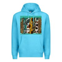 Ocean Blue western brushstroke tumbler Premium Hoodie - Jasminsmagicworld