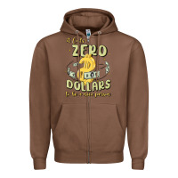 Chestnut it costs zero dollars to be a nice person Zipper Hoodie - MaliasSmallBusiness