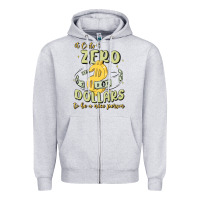 Heather Grey it costs zero dollars to be a nice person Zipper Hoodie - MaliasSmallBusiness