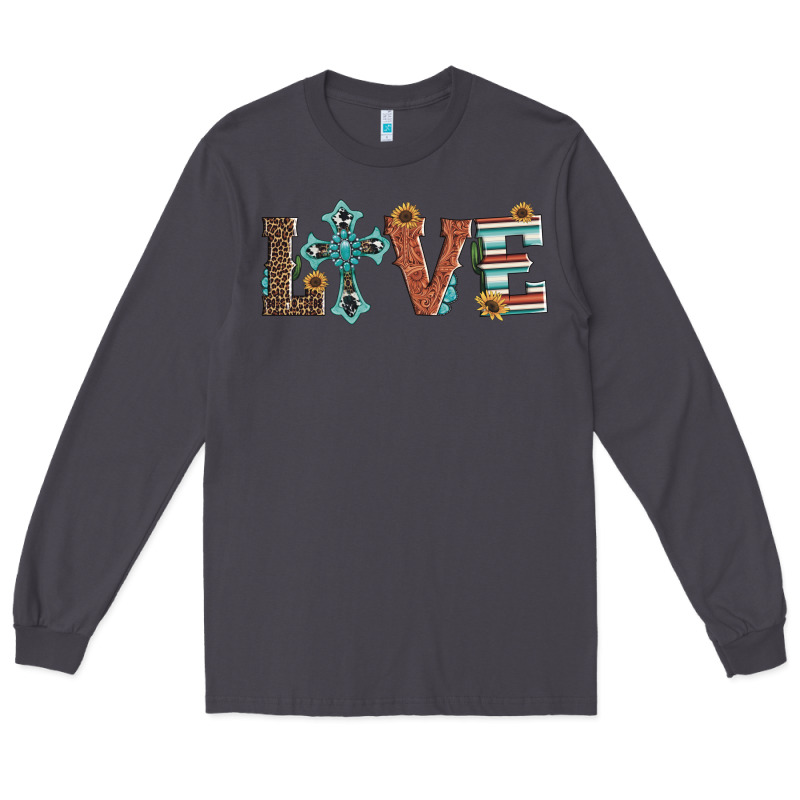Western Love With Cross Long Sleeve Tee by Artiststas | Teevron