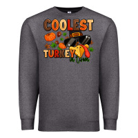 Charcoal Heather coolest turkey in town Premium Sweatshirt - MaliasSmallBusiness