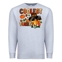 Heather Grey coolest turkey in town Premium Sweatshirt - MaliasSmallBusiness