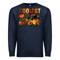 Navy coolest turkey in town Premium Sweatshirt - MaliasSmallBusiness