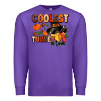Purple coolest turkey in town Premium Sweatshirt - MaliasSmallBusiness