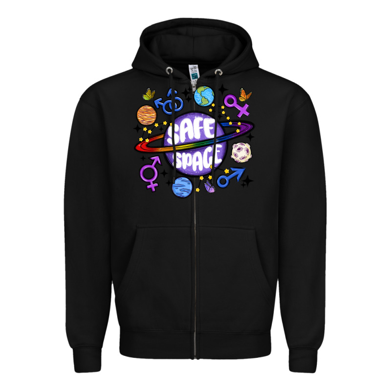 Safe Space Zipper Hoodie by MaliasSmallBusiness | Teevron