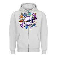 Dove Grey safe space Zipper Hoodie - MaliasSmallBusiness