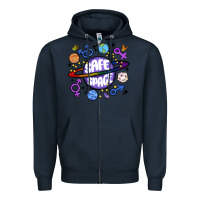 Navy safe space Zipper Hoodie - MaliasSmallBusiness