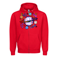 Red safe space Zipper Hoodie - MaliasSmallBusiness