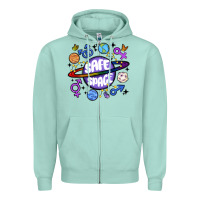 Seafoam safe space Zipper Hoodie - MaliasSmallBusiness