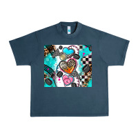 Midnight Navy race heart Urban Heavy Tee - AdoDesignShop